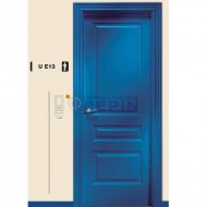 Puerta lacada Mod U13 en azul