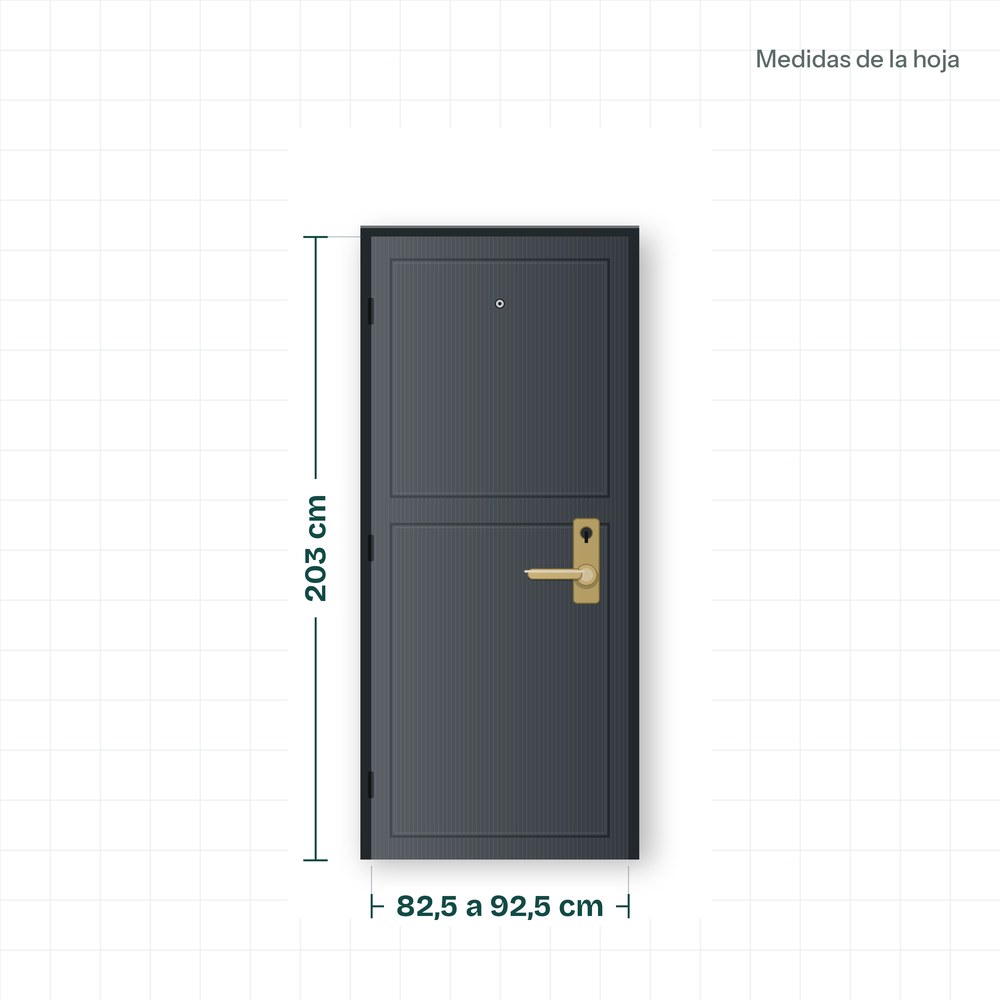 Puerta blindada Titán (medidas)