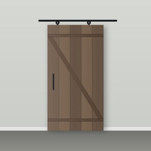 Puerta corredera tipo granero Rústica