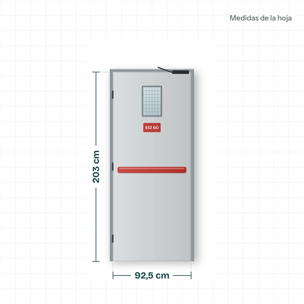 Puerta cortafuegos metálica EI2 60 (medidas)