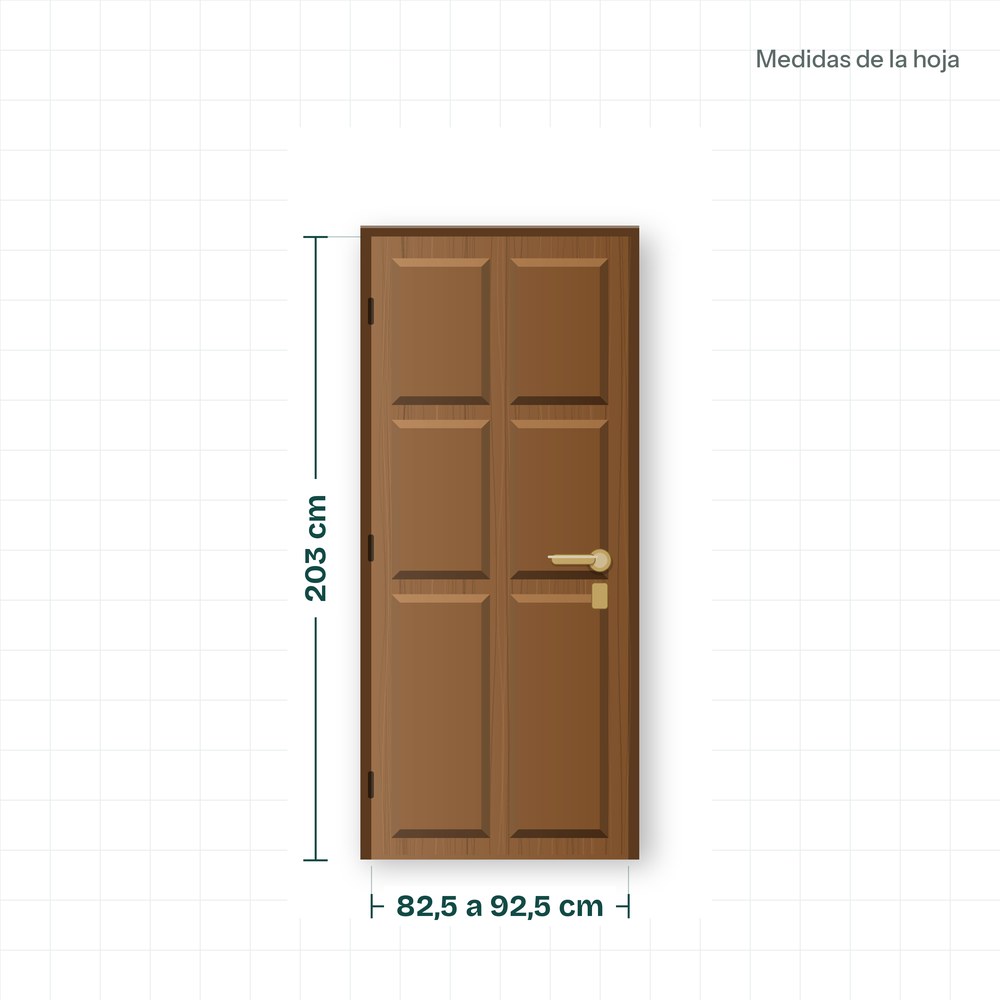 Puerta de entrada Sierra de madera maciza (medidas)