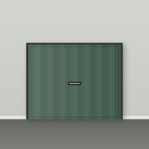 Puerta de garaje basculante Verde