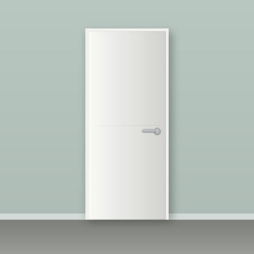 Puerta de interior Nórdica lacada blanca