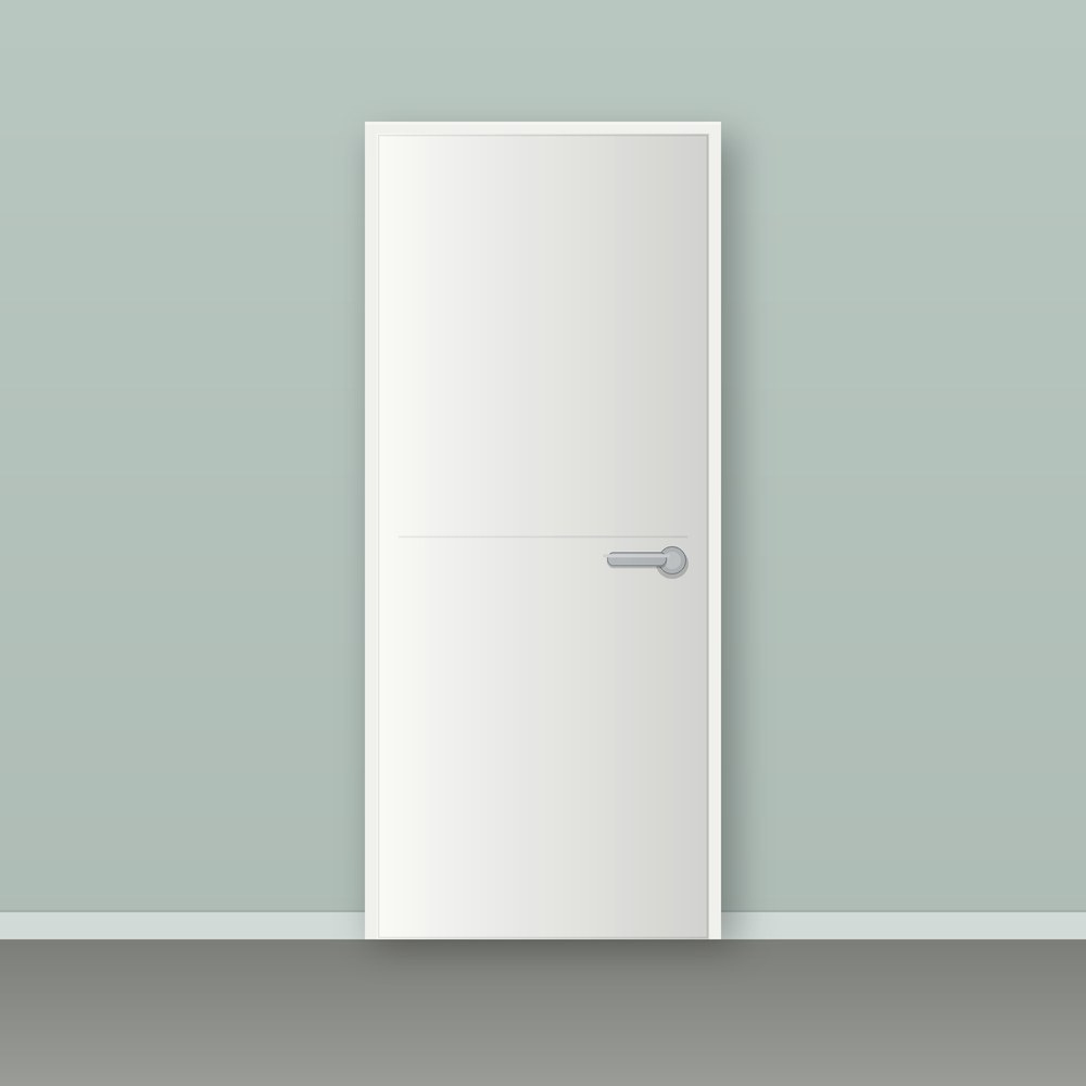 Puerta de interior Nórdica lacada blanca